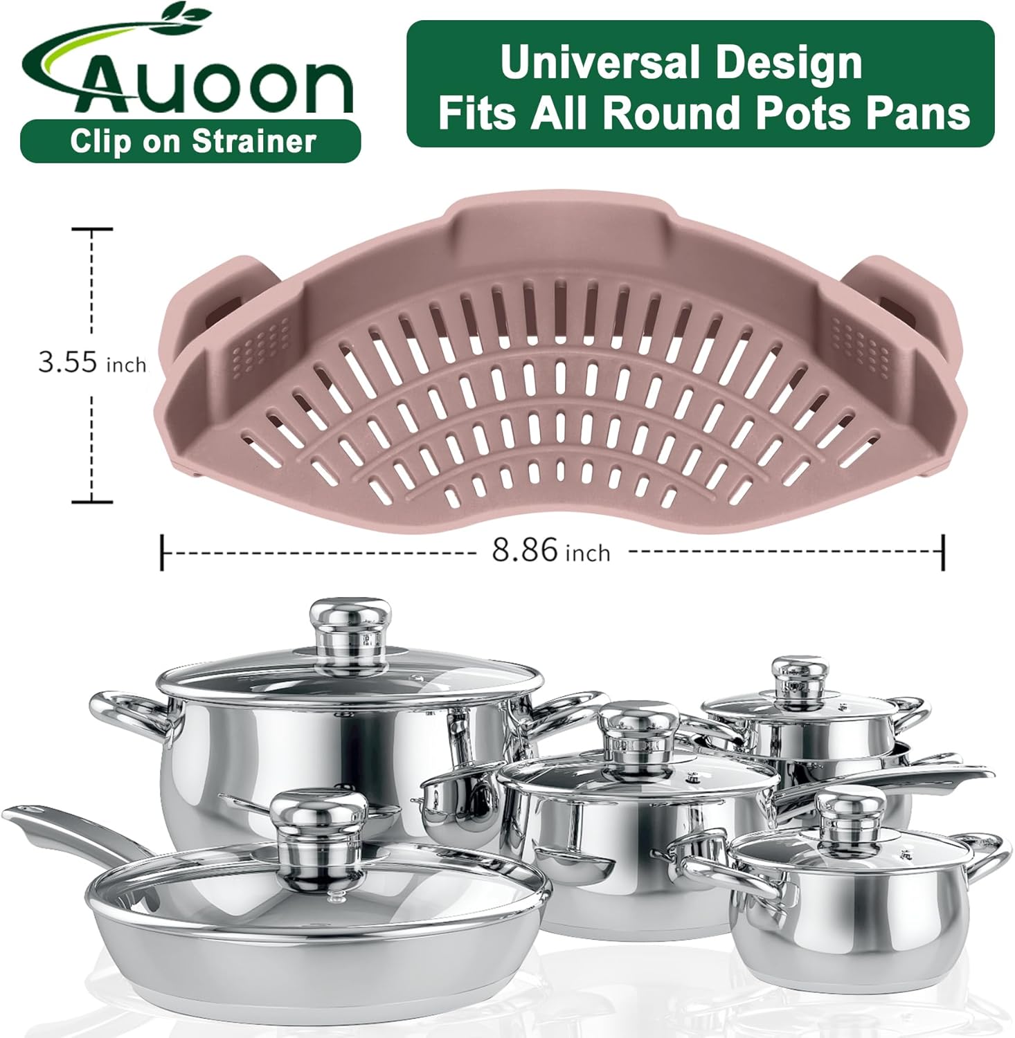 AUOON Clip On Strainer Silicone - Image 3