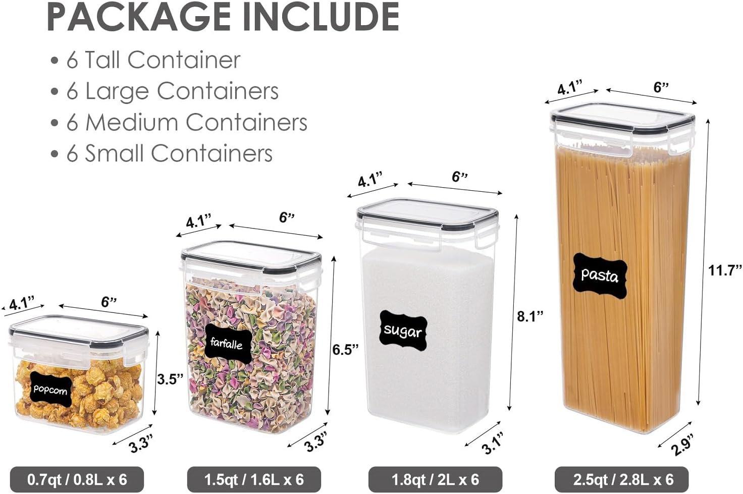 Airtight Food Storage Containers with Lids - Image 2