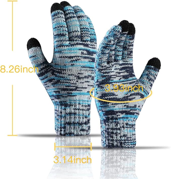 Winter Warm Beanie Hat Scarf and Touchscreen Gloves - Image 3