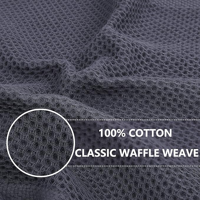 Waffle Weave Kitchen Dish Cloths, - Image 3